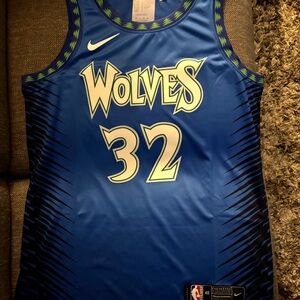 Nike Wolves Blue Basketball Jersey